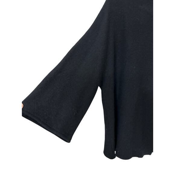 JM Collection Boiled Wool Sweater Jacket Black Broach Quiet Luxury L NWT - Picture 5 of 13